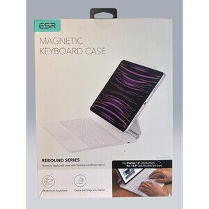 ESR iPad Air 13 Inch Case Keyboard (M3/M2, 2025/2024) & iPad Pro 12.9 inch WHITE
